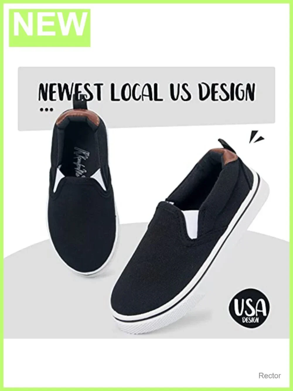 Toddler Canvas Slip-On Sneakers Breathable Lightweight Kids Walking Shoes